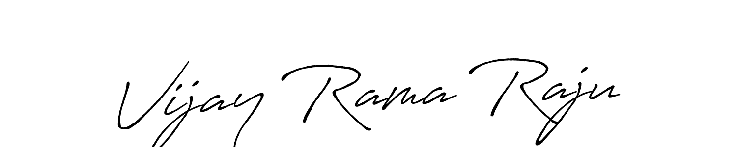 Create a beautiful signature design for name Vijay Rama Raju. With this signature (Antro_Vectra_Bolder) fonts, you can make a handwritten signature for free. Vijay Rama Raju signature style 7 images and pictures png