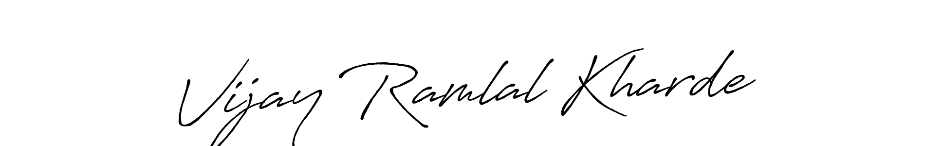 Similarly Antro_Vectra_Bolder is the best handwritten signature design. Signature creator online .You can use it as an online autograph creator for name Vijay Ramlal Kharde. Vijay Ramlal Kharde signature style 7 images and pictures png