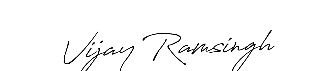 Use a signature maker to create a handwritten signature online. With this signature software, you can design (Antro_Vectra_Bolder) your own signature for name Vijay Ramsingh. Vijay Ramsingh signature style 7 images and pictures png