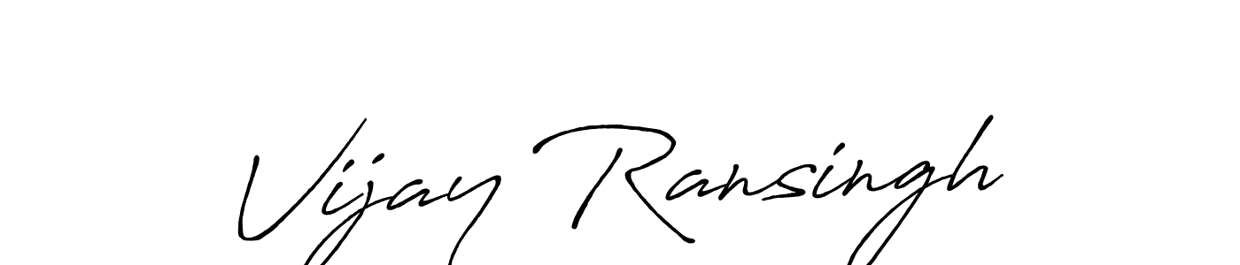 Make a beautiful signature design for name Vijay Ransingh. With this signature (Antro_Vectra_Bolder) style, you can create a handwritten signature for free. Vijay Ransingh signature style 7 images and pictures png