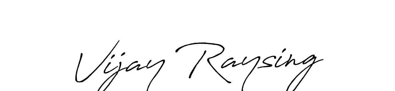 Create a beautiful signature design for name Vijay Raysing. With this signature (Antro_Vectra_Bolder) fonts, you can make a handwritten signature for free. Vijay Raysing signature style 7 images and pictures png