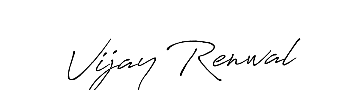 Also we have Vijay Renwal name is the best signature style. Create professional handwritten signature collection using Antro_Vectra_Bolder autograph style. Vijay Renwal signature style 7 images and pictures png