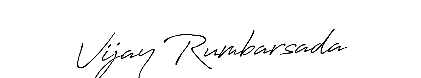 Make a beautiful signature design for name Vijay Rumbarsada. With this signature (Antro_Vectra_Bolder) style, you can create a handwritten signature for free. Vijay Rumbarsada signature style 7 images and pictures png
