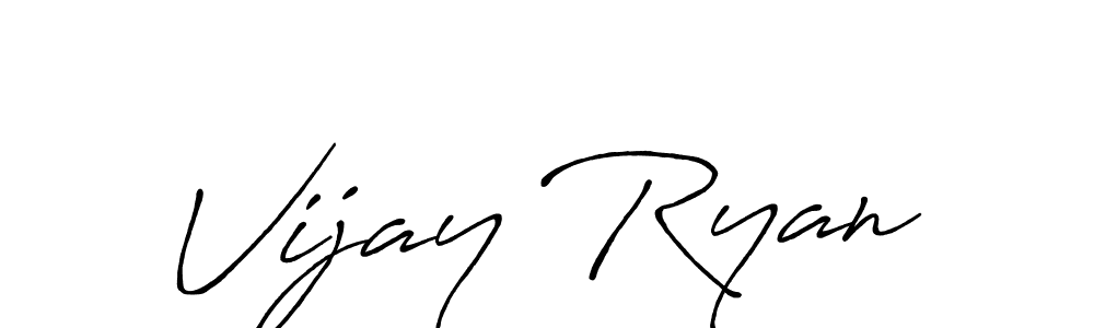 Create a beautiful signature design for name Vijay Ryan. With this signature (Antro_Vectra_Bolder) fonts, you can make a handwritten signature for free. Vijay Ryan signature style 7 images and pictures png