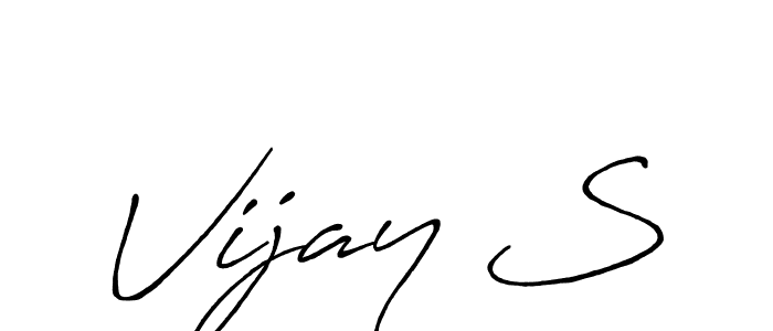 The best way (Antro_Vectra_Bolder) to make a short signature is to pick only two or three words in your name. The name Vijay S include a total of six letters. For converting this name. Vijay S signature style 7 images and pictures png