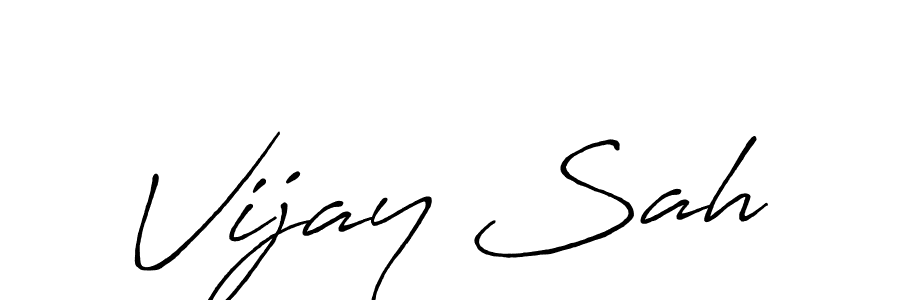 Vijay Sah stylish signature style. Best Handwritten Sign (Antro_Vectra_Bolder) for my name. Handwritten Signature Collection Ideas for my name Vijay Sah. Vijay Sah signature style 7 images and pictures png