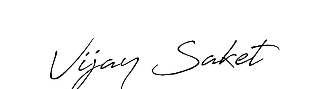 Use a signature maker to create a handwritten signature online. With this signature software, you can design (Antro_Vectra_Bolder) your own signature for name Vijay Saket. Vijay Saket signature style 7 images and pictures png