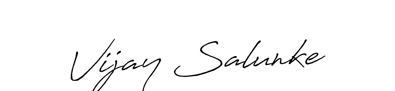 Make a beautiful signature design for name Vijay Salunke. With this signature (Antro_Vectra_Bolder) style, you can create a handwritten signature for free. Vijay Salunke signature style 7 images and pictures png