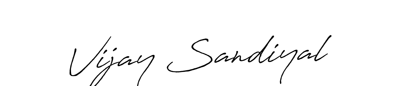 Design your own signature with our free online signature maker. With this signature software, you can create a handwritten (Antro_Vectra_Bolder) signature for name Vijay Sandiyal. Vijay Sandiyal signature style 7 images and pictures png