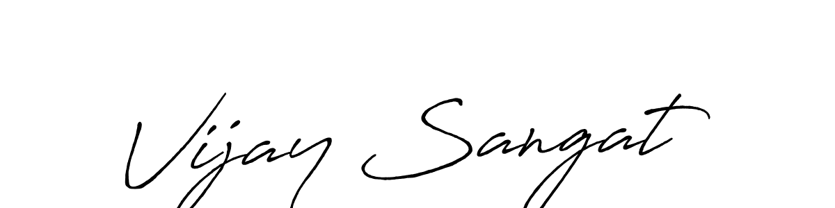 Design your own signature with our free online signature maker. With this signature software, you can create a handwritten (Antro_Vectra_Bolder) signature for name Vijay Sangat. Vijay Sangat signature style 7 images and pictures png