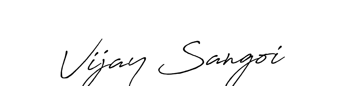 Similarly Antro_Vectra_Bolder is the best handwritten signature design. Signature creator online .You can use it as an online autograph creator for name Vijay Sangoi. Vijay Sangoi signature style 7 images and pictures png