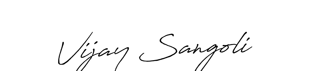 The best way (Antro_Vectra_Bolder) to make a short signature is to pick only two or three words in your name. The name Vijay Sangoli include a total of six letters. For converting this name. Vijay Sangoli signature style 7 images and pictures png