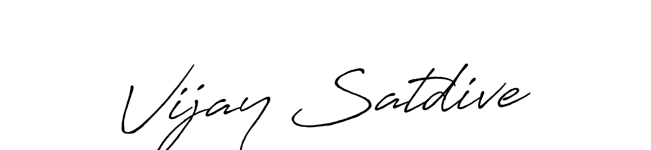 Use a signature maker to create a handwritten signature online. With this signature software, you can design (Antro_Vectra_Bolder) your own signature for name Vijay Satdive. Vijay Satdive signature style 7 images and pictures png