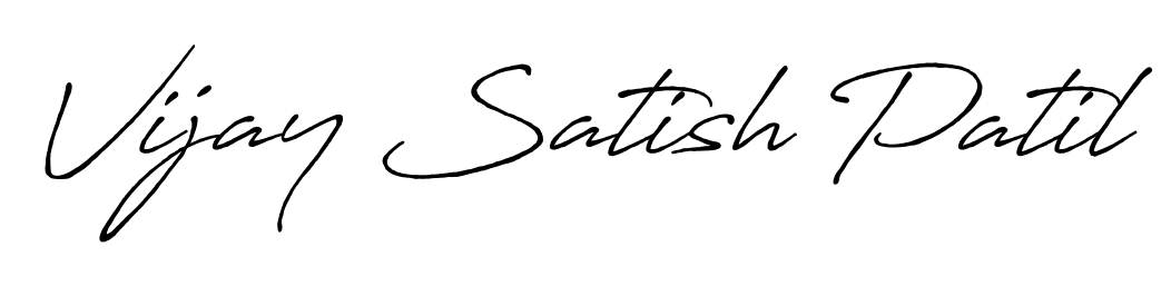 Enhance your business communications with Vijay Satish Patil signature in Antro_Vectra_Bolder lettering. Clean, modern, and universally compatible. Vijay Satish Patil signature style 7 images and pictures png