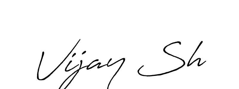 The best way (Antro_Vectra_Bolder) to make a short signature is to pick only two or three words in your name. The name Vijay Sh include a total of six letters. For converting this name. Vijay Sh signature style 7 images and pictures png