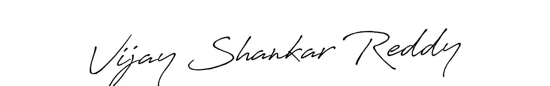How to make Vijay Shankar Reddy name signature. Use Antro_Vectra_Bolder style for creating short signs online. This is the latest handwritten sign. Vijay Shankar Reddy signature style 7 images and pictures png