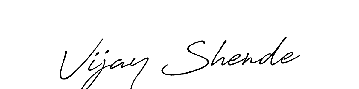 Create a beautiful signature design for name Vijay Shende. With this signature (Antro_Vectra_Bolder) fonts, you can make a handwritten signature for free. Vijay Shende signature style 7 images and pictures png