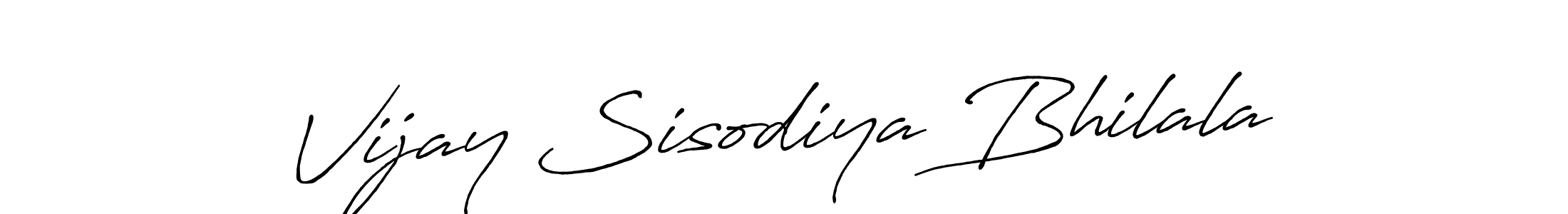 Make a beautiful signature design for name Vijay Sisodiya Bhilala. With this signature (Antro_Vectra_Bolder) style, you can create a handwritten signature for free. Vijay Sisodiya Bhilala signature style 7 images and pictures png