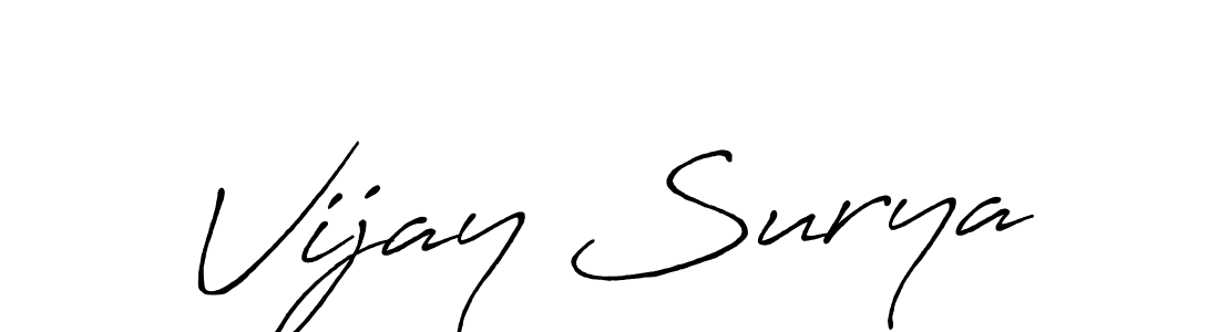 Antro_Vectra_Bolder is a professional signature style that is perfect for those who want to add a touch of class to their signature. It is also a great choice for those who want to make their signature more unique. Get Vijay Surya name to fancy signature for free. Vijay Surya signature style 7 images and pictures png