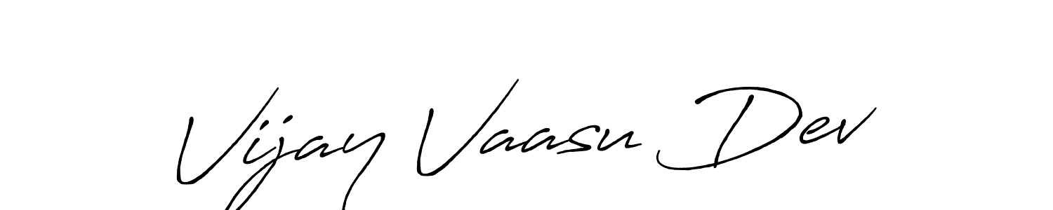 Vijay Vaasu Dev stylish signature style. Best Handwritten Sign (Antro_Vectra_Bolder) for my name. Handwritten Signature Collection Ideas for my name Vijay Vaasu Dev. Vijay Vaasu Dev signature style 7 images and pictures png