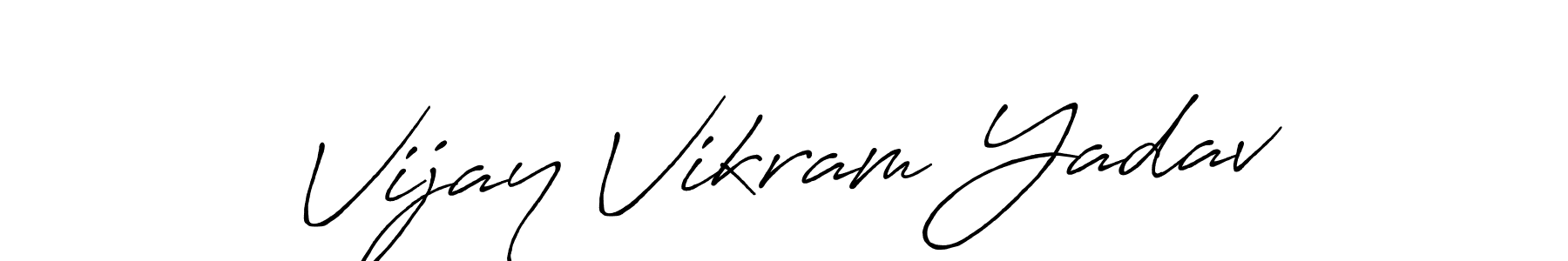 Create a beautiful signature design for name Vijay Vikram Yadav. With this signature (Antro_Vectra_Bolder) fonts, you can make a handwritten signature for free. Vijay Vikram Yadav signature style 7 images and pictures png