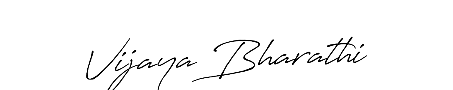 Use a signature maker to create a handwritten signature online. With this signature software, you can design (Antro_Vectra_Bolder) your own signature for name Vijaya Bharathi. Vijaya Bharathi signature style 7 images and pictures png