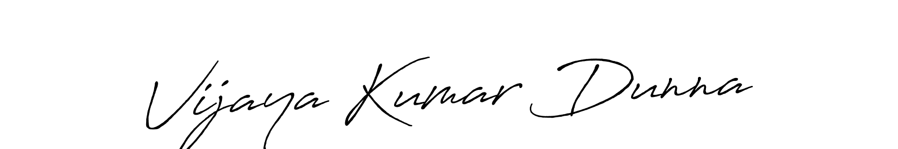 Make a beautiful signature design for name Vijaya Kumar Dunna. With this signature (Antro_Vectra_Bolder) style, you can create a handwritten signature for free. Vijaya Kumar Dunna signature style 7 images and pictures png