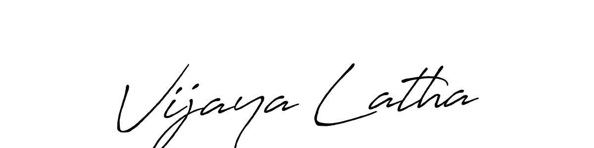 Create a beautiful signature design for name Vijaya Latha. With this signature (Antro_Vectra_Bolder) fonts, you can make a handwritten signature for free. Vijaya Latha signature style 7 images and pictures png