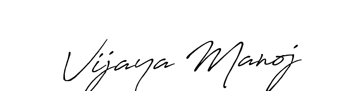 You should practise on your own different ways (Antro_Vectra_Bolder) to write your name (Vijaya Manoj) in signature. don't let someone else do it for you. Vijaya Manoj signature style 7 images and pictures png