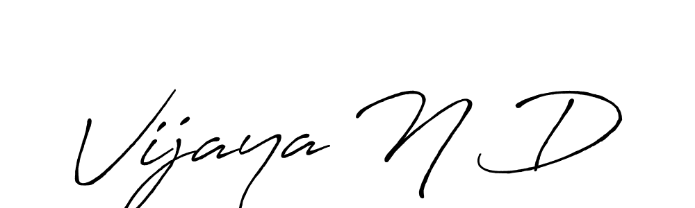 Antro_Vectra_Bolder is a professional signature style that is perfect for those who want to add a touch of class to their signature. It is also a great choice for those who want to make their signature more unique. Get Vijaya N D name to fancy signature for free. Vijaya N D signature style 7 images and pictures png