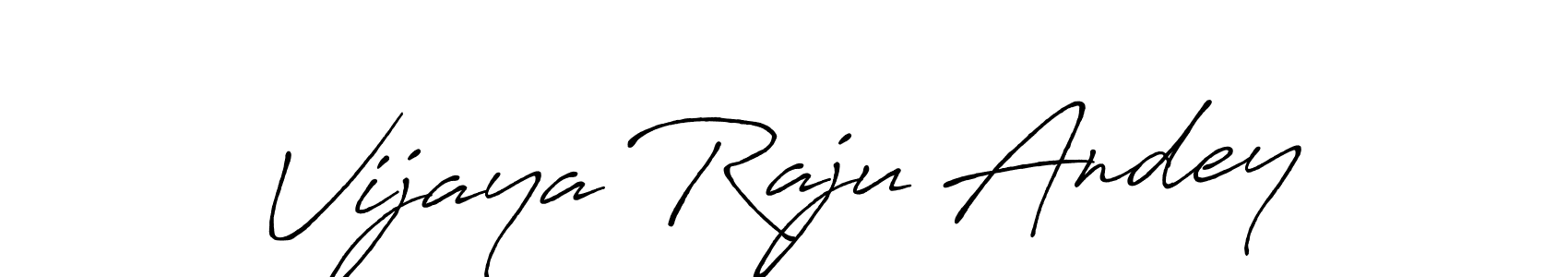How to make Vijaya Raju Andey signature? Antro_Vectra_Bolder is a professional autograph style. Create handwritten signature for Vijaya Raju Andey name. Vijaya Raju Andey signature style 7 images and pictures png