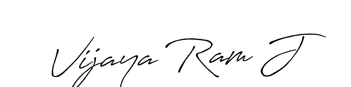 How to make Vijaya Ram J signature? Antro_Vectra_Bolder is a professional autograph style. Create handwritten signature for Vijaya Ram J name. Vijaya Ram J signature style 7 images and pictures png