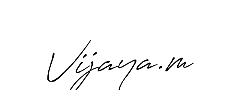 Also we have Vijaya.m name is the best signature style. Create professional handwritten signature collection using Antro_Vectra_Bolder autograph style. Vijaya.m signature style 7 images and pictures png