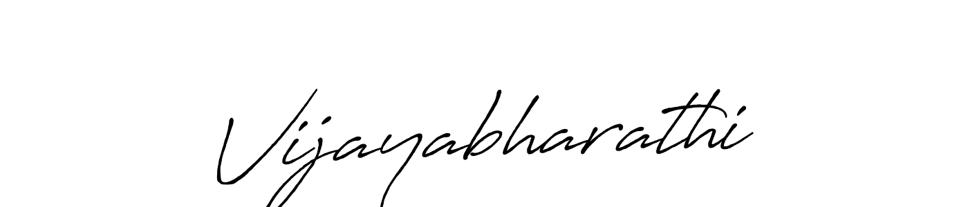 Use a signature maker to create a handwritten signature online. With this signature software, you can design (Antro_Vectra_Bolder) your own signature for name Vijayabharathi. Vijayabharathi signature style 7 images and pictures png