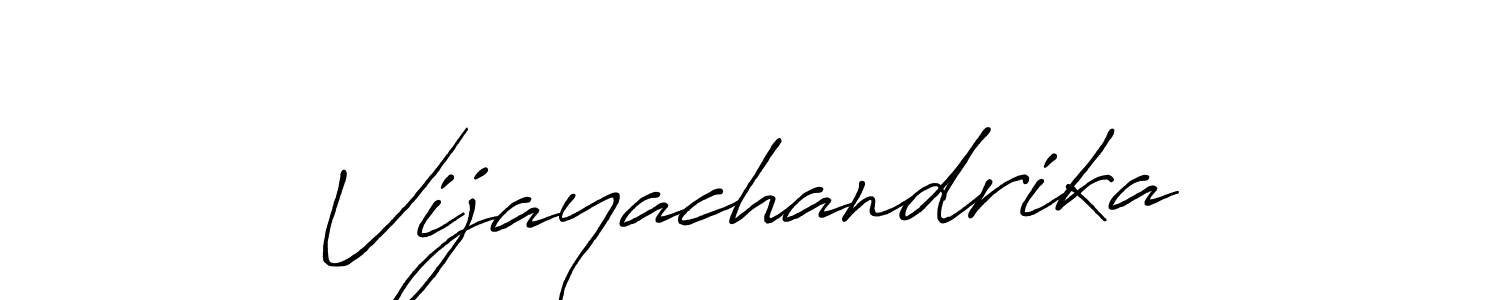 Vijayachandrika stylish signature style. Best Handwritten Sign (Antro_Vectra_Bolder) for my name. Handwritten Signature Collection Ideas for my name Vijayachandrika. Vijayachandrika signature style 7 images and pictures png