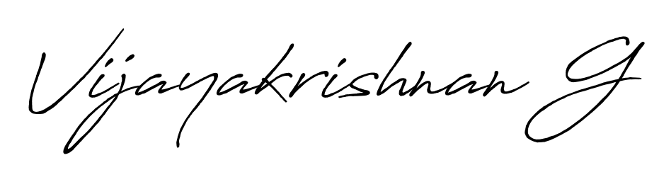 See photos of Vijayakrishnan G official signature. Check more albums & portfolios. Read reviews & check more about Antro_Vectra_Bolder font. Vijayakrishnan G signature style 7 images and pictures png