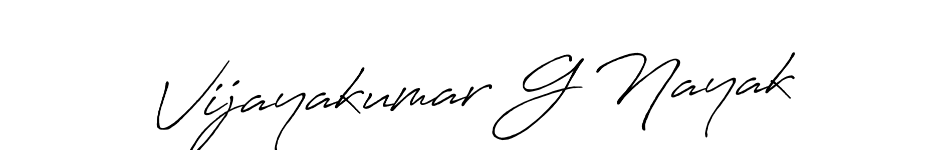 Make a short Vijayakumar G Nayak signature style. Manage your documents anywhere anytime using Antro_Vectra_Bolder. Create and add eSignatures, submit forms, share and send files easily. Vijayakumar G Nayak signature style 7 images and pictures png