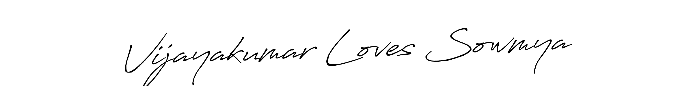 It looks lik you need a new signature style for name Vijayakumar Loves Sowmya. Design unique handwritten (Antro_Vectra_Bolder) signature with our free signature maker in just a few clicks. Vijayakumar Loves Sowmya signature style 7 images and pictures png
