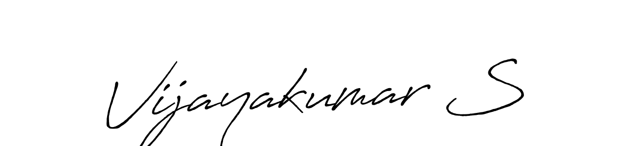 The best way (Antro_Vectra_Bolder) to make a short signature is to pick only two or three words in your name. The name Vijayakumar S include a total of six letters. For converting this name. Vijayakumar S signature style 7 images and pictures png