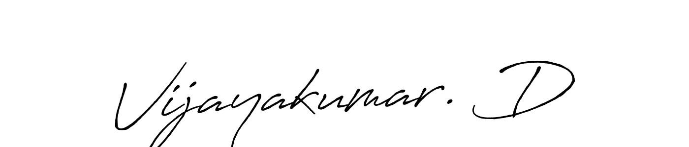 It looks lik you need a new signature style for name Vijayakumar. D. Design unique handwritten (Antro_Vectra_Bolder) signature with our free signature maker in just a few clicks. Vijayakumar. D signature style 7 images and pictures png