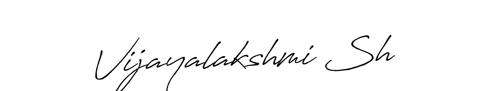 How to make Vijayalakshmi Sh signature? Antro_Vectra_Bolder is a professional autograph style. Create handwritten signature for Vijayalakshmi Sh name. Vijayalakshmi Sh signature style 7 images and pictures png