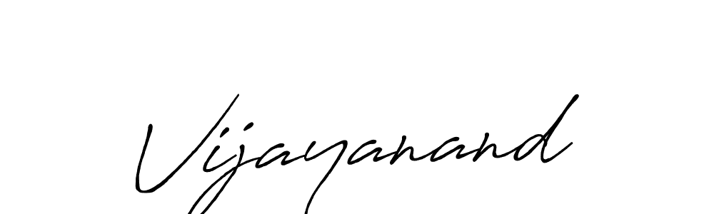 Design your own signature with our free online signature maker. With this signature software, you can create a handwritten (Antro_Vectra_Bolder) signature for name Vijayanand. Vijayanand signature style 7 images and pictures png