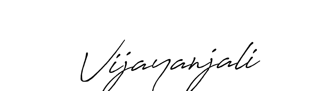 Design your own signature with our free online signature maker. With this signature software, you can create a handwritten (Antro_Vectra_Bolder) signature for name Vijayanjali. Vijayanjali signature style 7 images and pictures png