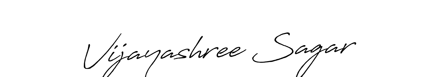 Design your own signature with our free online signature maker. With this signature software, you can create a handwritten (Antro_Vectra_Bolder) signature for name Vijayashree Sagar. Vijayashree Sagar signature style 7 images and pictures png