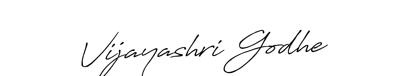 It looks lik you need a new signature style for name Vijayashri Godhe. Design unique handwritten (Antro_Vectra_Bolder) signature with our free signature maker in just a few clicks. Vijayashri Godhe signature style 7 images and pictures png