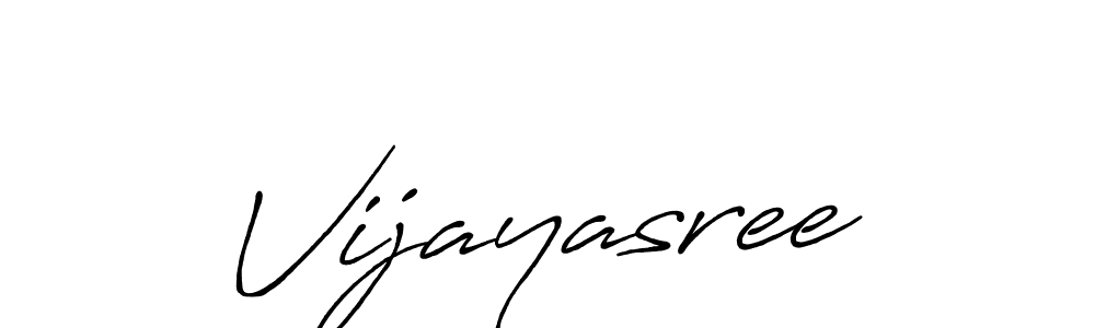 Vijayasree stylish signature style. Best Handwritten Sign (Antro_Vectra_Bolder) for my name. Handwritten Signature Collection Ideas for my name Vijayasree. Vijayasree signature style 7 images and pictures png