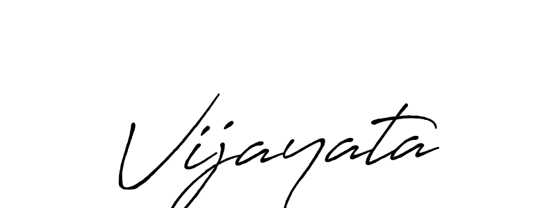 Vijayata stylish signature style. Best Handwritten Sign (Antro_Vectra_Bolder) for my name. Handwritten Signature Collection Ideas for my name Vijayata. Vijayata signature style 7 images and pictures png