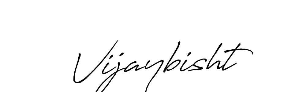 Create a beautiful signature design for name Vijaybisht. With this signature (Antro_Vectra_Bolder) fonts, you can make a handwritten signature for free. Vijaybisht signature style 7 images and pictures png