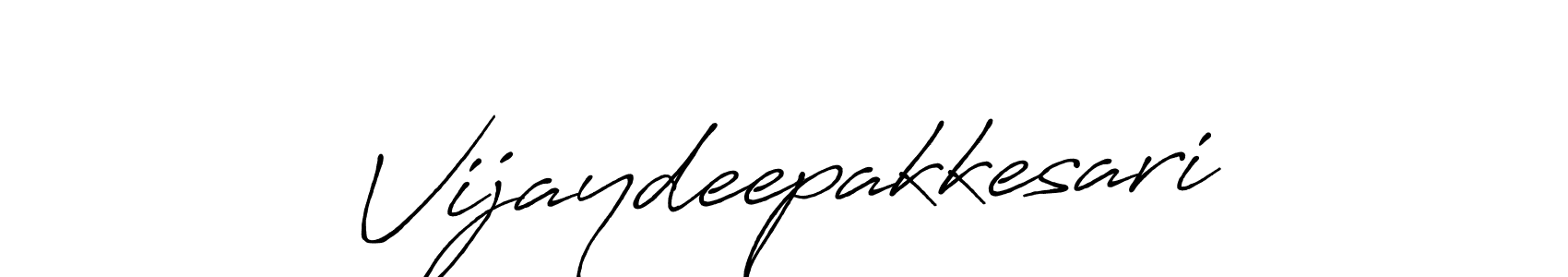 Make a beautiful signature design for name Vijaydeepakkesari. With this signature (Antro_Vectra_Bolder) style, you can create a handwritten signature for free. Vijaydeepakkesari signature style 7 images and pictures png
