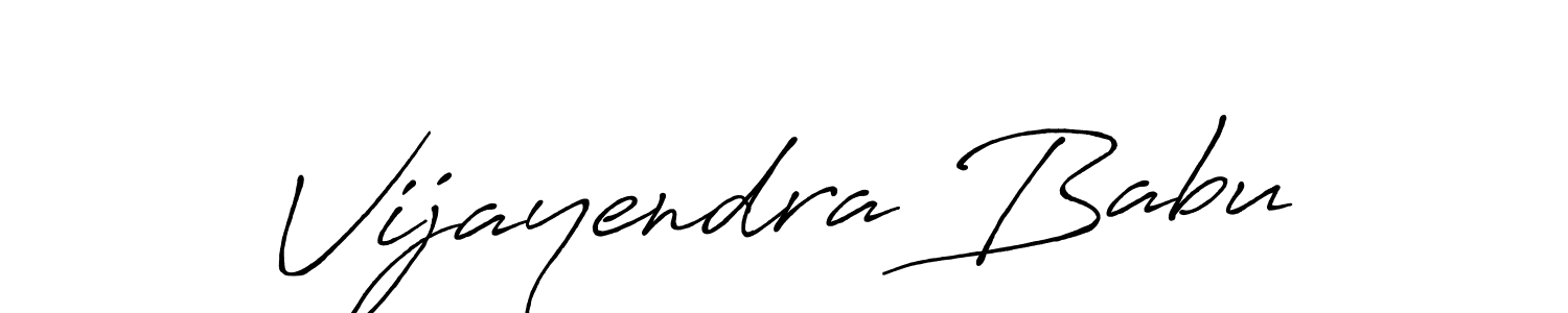 Design your own signature with our free online signature maker. With this signature software, you can create a handwritten (Antro_Vectra_Bolder) signature for name Vijayendra Babu. Vijayendra Babu signature style 7 images and pictures png